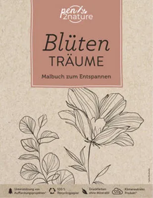 Produktbild von Pen2nature: Blütenträume - Malbuch zum Entspannen. Umweltfre