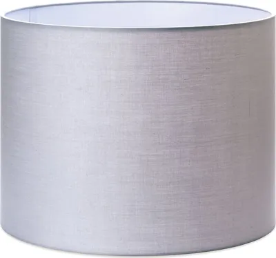 Obrázok produktu pre Tienidlo (Ø 40 cm), textilné, výška 30 cm, okrúhle, montáž na objímku E27 42 mm, náhradné tienidlo pre závesné lampy, stojacie lampy, stolové lampy, sivé