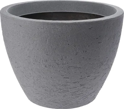 Produktbild von Pflanzkübel Betonoptik, rund Ø 80cm grau, Pflanztopf Blumentopf Kübel XXL groß