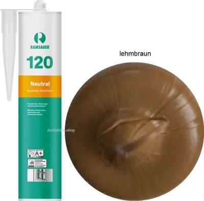 Zdjęcie produktu dla Ramsauer 120 Neutral 1K uszczelniacz silikonowy 310ml wkład brązowy gliniany