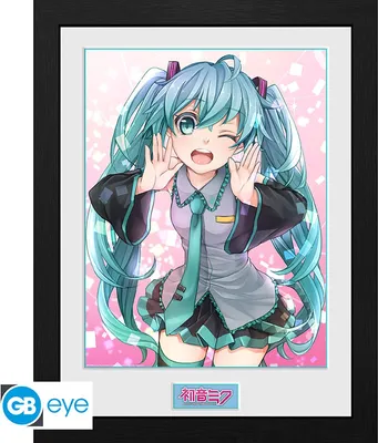 Produktbild von HATSUNE MIKU - Framed print Wink (300)