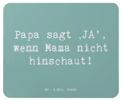 Produktbild von Mr. & Mrs. Panda Mauspad Spruch Vater Geheimhaltung - Meeresbrise - Geschenk, Mouse Pad, handgemacht, Mousepad, moderner, Familienbande, Vaterliebe, Elternschaft, laptop