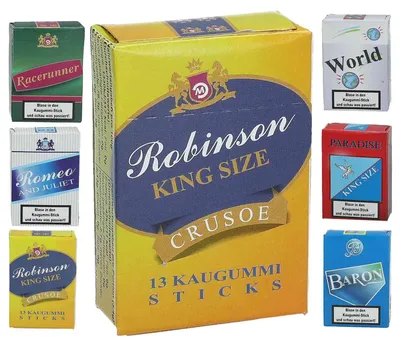 Produktbild von Kaugummizigaretten mit Dampf