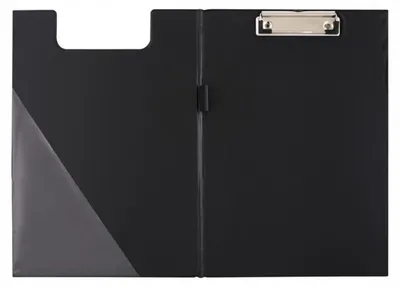 Produktbild von D.rect Clipboard Klemmbrett A4 schwarz mit Verschluss