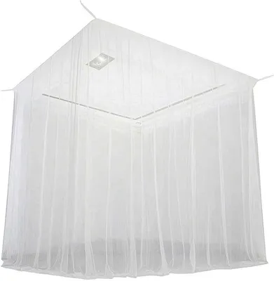Productafbeelding van Wit hemelbed met klamboe voor slaapzaal, vier palen, 1.9 * 2.1 * 2.4M