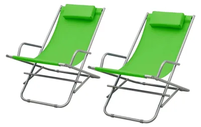 Produktbild von Sitzgelegenheiten für den Außenbereich, Sonnenliegen, Schaukelstühle, Stahl, Grün, 2 Stück