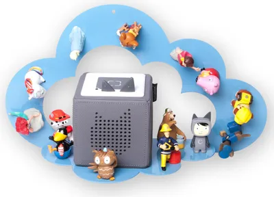 Obrázok produktu pre moin minis Cloud Blue magnetická polička kompatibilná s 25 figúrkami Tonie a Tonie Box Cloud polička pre detské audio figúrky Magnetická polička