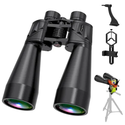 Image de Jumelles 18x70, idéales pour les activités de plein air et l'astronomie, avec adaptateur pour smartphone