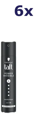 Produktbild von 6x Taft Hairspray 250ml Power Invisible Hold 5