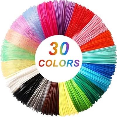 3D-Drucker-Filament 1,75 mm PLA, 30 Farben, 3 m/Farbe, 90 m