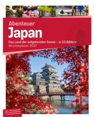 Obrázok produktu pre Japonský týždenný plánovací kalendár 2027 | Krajina vychádzajúceho slnka