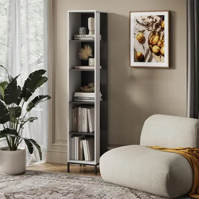 Immagine prodotto di Libreria Vicco Eliza Bianco 36 x 188 cm con 5 scomparti, Model 56442