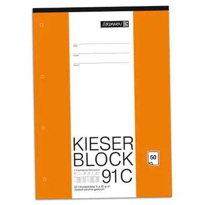 Produktbild von BRUNNEN Kieserblock 91 C T-Konten A4 50 Blatt gelocht 1042931
