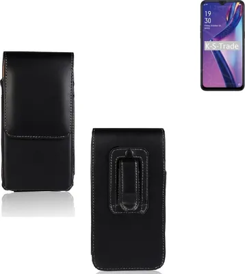 Produktbild von K-S-Trade Gürteltasche für Oppo A12s Schutz Hülle Handy Hülle mit Magnetverschluss Holster in schwarz
