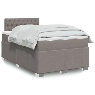 Produktbild von Boxspringbett mit Matratze Taupe 120x200 cm Stoff, Klassische Betten 2024 Neu DesignMöbel