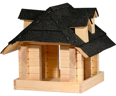 Produktbild von Vogelhaus dobar Vogelfutterhaus Sort aus Massivholz, 37x37x33,5 cm