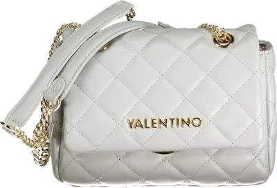 Produktbild von Elegante graue Schultertasche mit Kette und Kontrastdetails