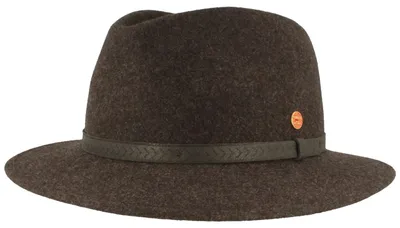 Mayser rollbarer Outdoor-Filzhut aus Wolle Plus mit Lederband in grau