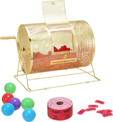 Zdjęcie produktu dla Bęben do losowania 41x30cm metalowy na 5000 losów bingo konkurs event