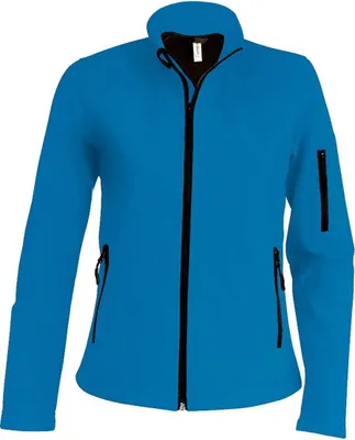 Produktbild von Kariban Damen Softshell Jacke Herbst Winter Regen Übergangs Outdoor, Größe:2XL, Farbe:Aqua Blue