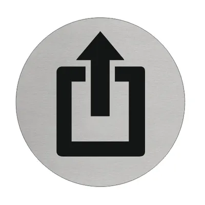 Produktbild von CombiCraft Aluminium Türschild 'Ausgang' - Ø75mm mit 3M-Klebeband