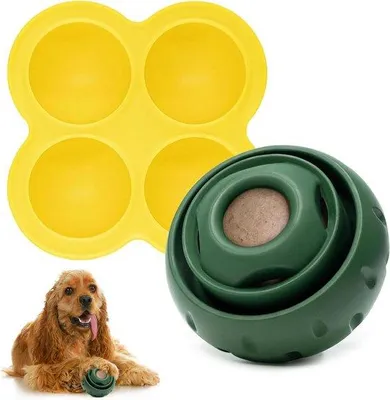 Immagine prodotto di Palla da gioco interattiva per cani con ciotola per dolcetti - Giocattolo da masticare riutilizzabile per cuccioli
