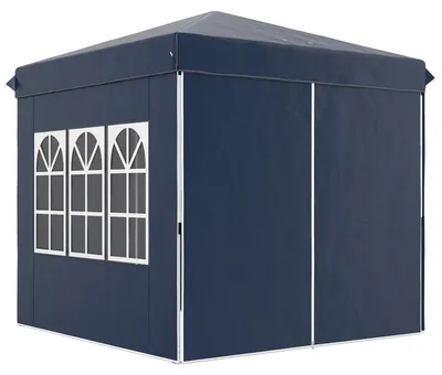 Immagine prodotto di Tenda pop-up per feste, dimensioni 2,5 x 2,5 metri, con pareti laterali | Colore: Blu | Dimensioni: 248x248x270 cm