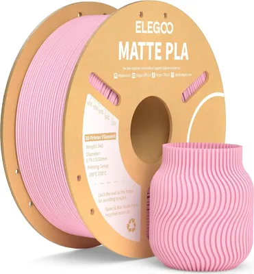 Produktbild von ELEGOO PLA MATTE -1.75mm-1KG-Cardboard Spool-Sakura Pink