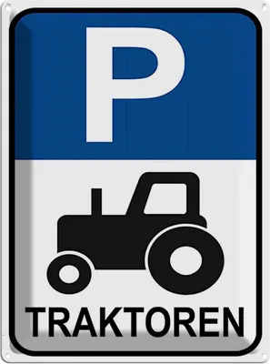 Produktbild von vianmo Blechschild 40x30 cm Parkplatz Traktor Parkplatzschild