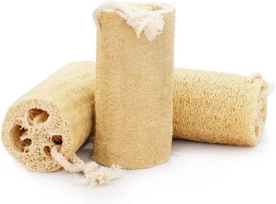Produktbild von Lauwexe Natürliche Luffa-Schwamm 3 Stk, Körperpeeling-Schwamm Für Empfindliche Haut, Organischer Bad-Und Duschschwamm Für Frauen