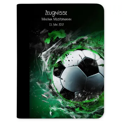 Produktbild von Zeugnismappe, Dokumentenmappe, Ordner A4, Fußball Splash