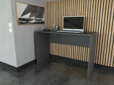 Produktbild von ULWEHOME Freistehender Schülerschreibtisch 120 cm, schlicht und klassisch, Tisch in Anthrazitgrau matt, für Computer und Büro, für das Schülerzimmer