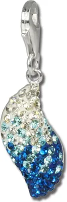 Produktbild von SilberDream blau Charm Welle Zirkonia Silber Charms Anhänger GSC004