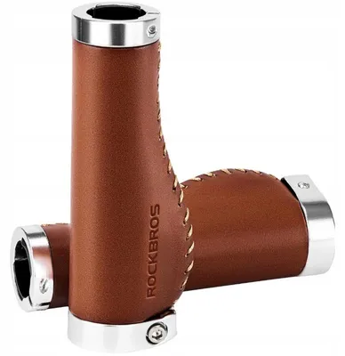 Produktbild von ROCKBROS Retro Ergonomische Fahrradgriffe aus Leder