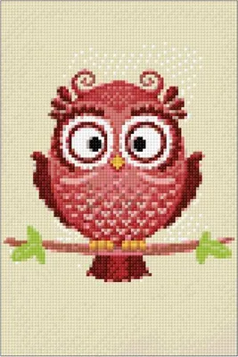 Produktbild von Wizardi Diamond Painting Eule Phil 20x30cm kreative Bastelset