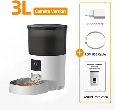 Immagine prodotto di Distributore automatico di cibo per gatti con telecamera e capacità di 2,5 kg