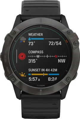 Produktbild von Garmin fēnix 6X Pro Solar, 3,56 cm (1.4"), 32 GB, WLAN, GPS, 82 g
