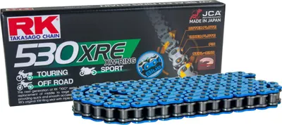 Immagine prodotto di Catena trasmissione aperta RK blu XRE 118 maglie 530 chiusura con rivetto
