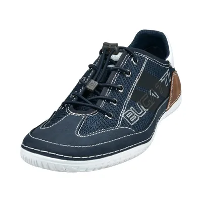 Produktbild von bugatti man Herren Low-Top Sneaker, Männer Sneaker, Wechselfußbett,maennlich,Men's,Halbschuhe,straßenschuhe,Freizeit,Dark Blue (4100),43 EU/EU UK