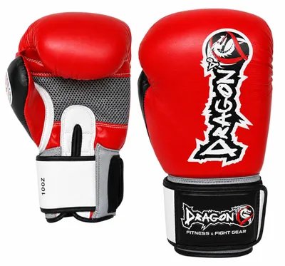 Obrázek produktu pro Rukavice Dragon 33099-L pro Muay Thai -  IFMA - Prémiová kůže - 10 oz - Dostupné v barvách: černá, červená, modrá (červená, 10 oz)