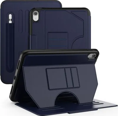 Produktbild von Mobigear Magnetic Folio iPad 10 (2022) Hülle Klapphülle + Stifthalter - Marineblau