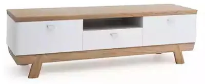 Produktbild von Wohnzimmer TV Staender Fernseher weiß Ständer Schrank Möbel Holz rtv