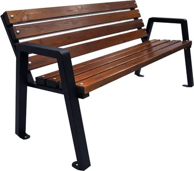 Produktbild von Holzbank Parkbank Gartenbank Sitzbank Gartenmöbel; braun, 125cm