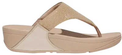 Productafbeelding van FitFlop - "Lulu Shimmerlux" sandalen voor dames, teenslippers HD308 (maat 39 EU) (kleur: Latte)
