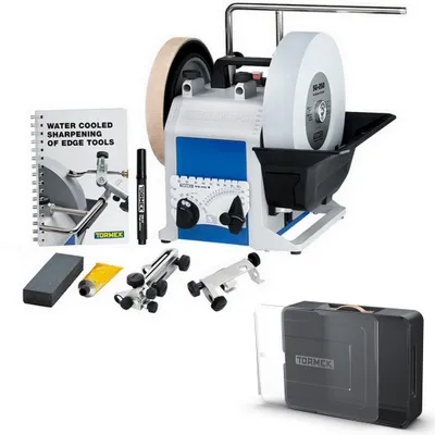 Produktbild von Tormek Nassschleifmaschine T8 Schärfsystem + Tormek Case TC-800 leer