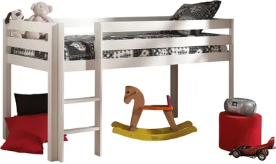 Produktbild von Einzelbett Spielbett Pino Kiefer 90 x 200 cm Weiß