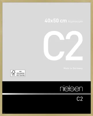 Produktbild von nielsen Aluminium Bilderrahmen C2, 40x50 cm, Struktur Gold Matt