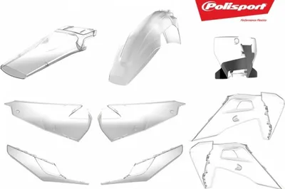Immagine prodotto di POLISPORT kit plastica trasparente Husqvarna TC/FC