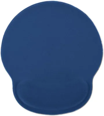 Productafbeelding van Ergonomische Muismat - Polssteun Gelkussen - Comfortabel Werken - Antislip Onderkant - Rond - Donkerblauw