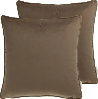 Produktbild von TOM TAILOR Zierkissenhülle VELVET SIGNATURE Braun 45 x 45 cm